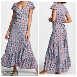 Tiare Hawaii Indica floral one size vibrant wrap dress